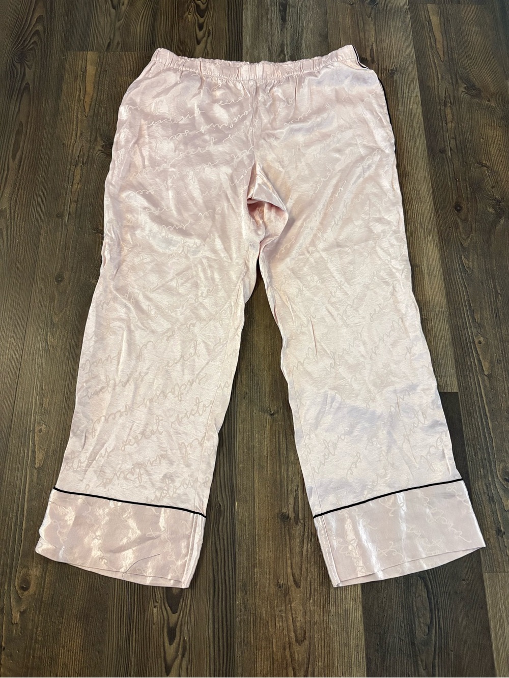 Victoria's Secret Light Pink Satin Pajama Pants XL NWT